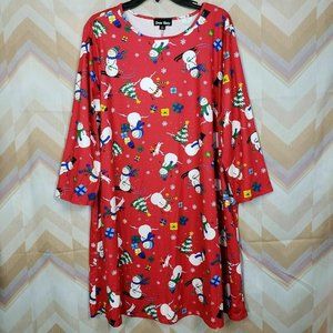 Christmas knit snowman dress